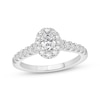 Thumbnail Image 1 of Lab-Grown Diamonds by KAY Oval-Cut Halo Engagement Ring 3/4 ct tw 14K White Gold