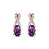 Thumbnail Image 2 of Amethyst & Diamond Earrings 1/15 ct tw 10K Rose Gold