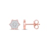 Thumbnail Image 3 of Multi-Diamond Curved Hexagon Stud Earrings 1/6 ct tw 10K Rose Gold