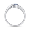 Thumbnail Image 2 of Blue & White Diamond Three-Stone Promise Ring 1/3 ct tw Sterling Silver