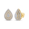 Thumbnail Image 1 of Multi-Diamond Teardrop Double Frame Stud Earrings 1/2 ct tw 10K Yellow Gold