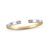 Thumbnail Image 1 of STUDIO BY KAY Baguette & Round-Cut Diamond Deconstructed Ring 1/5 ct tw 10K Yellow Gold