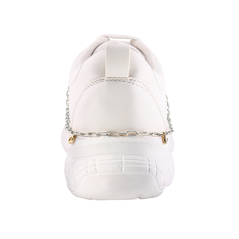 Main Image 5 of Sneaker Bling Diamond Accent &quot;Love&quot; Heel Chain 10K Yellow Gold-Plated Sterling Silver