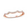 Thumbnail Image 1 of Diamond Scalloped Wedding Band 1/8 ct tw 14K Rose Gold