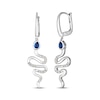 Thumbnail Image 1 of Le Vian Vault Sapphire Snake Dangle Earrings 1/6 ct tw Diamonds 14K Vanilla Gold