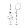 Thumbnail Image 3 of Le Vian Vault Sapphire Snake Dangle Earrings 1/6 ct tw Diamonds 14K Vanilla Gold