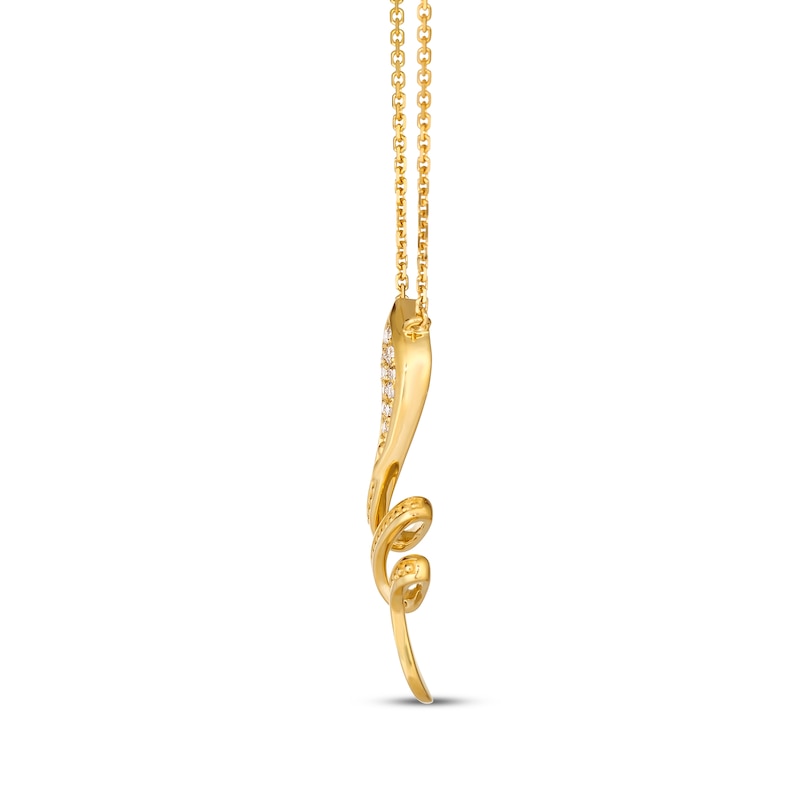 Le Vian Diamond Snake Necklace 1/10 ct tw 14K Honey Gold 19"