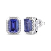 Thumbnail Image 1 of Le Vian Emerald-Cut Tanzanite Earrings 1/5 ct tw Diamonds 14K Vanilla Gold