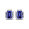 Thumbnail Image 2 of Le Vian Emerald-Cut Tanzanite Earrings 1/5 ct tw Diamonds 14K Vanilla Gold