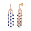 Thumbnail Image 1 of Le Vian Blue Sapphire Drop Earrings 7/8 ct tw Diamonds 14K Strawberry Gold