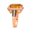 Thumbnail Image 2 of Le Vian Cushion-Cut Citrine Ring 1/2 ct tw Diamonds 14K Strawberry Gold Size 7