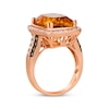 Thumbnail Image 3 of Le Vian Cushion-Cut Citrine Ring 1/2 ct tw Diamonds 14K Strawberry Gold Size 7