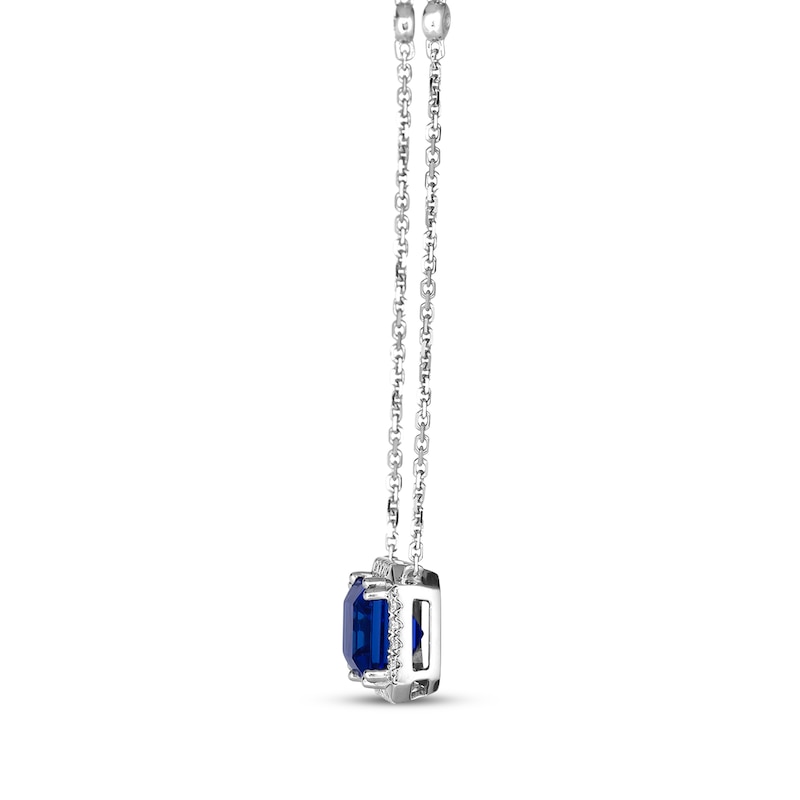 Le Vian Emerald-Cut Tanzanite Necklace 1/4 ct tw Diamonds 14K Vanilla Gold 19"