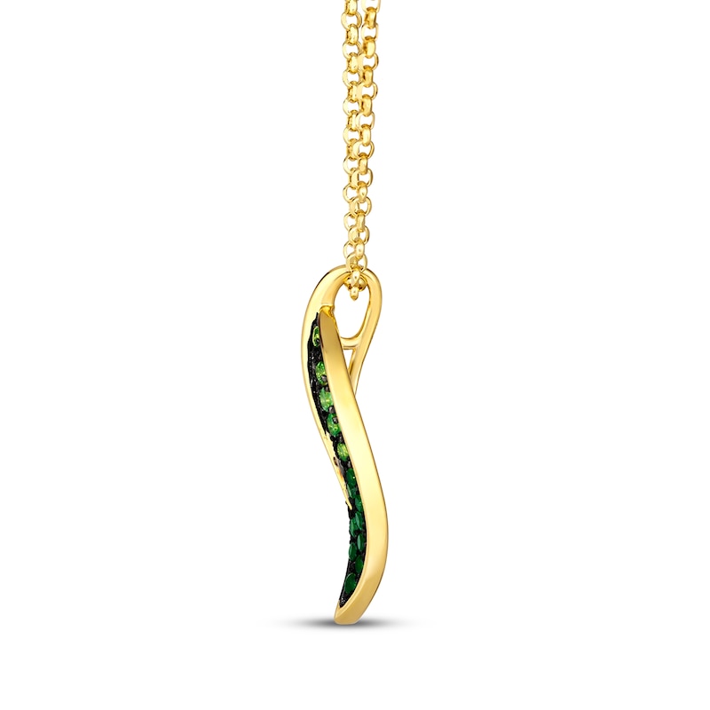 Main Image 2 of Le Vian Tsavorite Leaf Necklace 18K Honey Gold 20&quot;