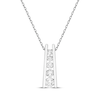 Thumbnail Image 0 of Diamond Ladder Necklace 1/4 ct tw Sterling Silver 18"