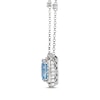 Thumbnail Image 2 of Le Vian Cushion-Cut Aquamarine Necklace 5/8 ct tw Diamonds 18K Vanilla Gold 18&quot;