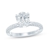 Thumbnail Image 1 of Monique Lhuillier Bliss Oval-Cut Lab-Grown Diamond Engagement Ring 2-5/8 ct tw 18K White Gold