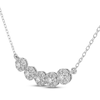 Thumbnail Image 2 of Diamond Five-Stone Smile Necklace 3/4 ct tw 14K White Gold 18&quot;