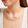 Thumbnail Image 4 of Diamond Five-Stone Smile Necklace 3/4 ct tw 14K White Gold 18&quot;