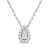 Thumbnail Image 1 of THE LEO Diamond Multi-Stone Teardrop Necklace 1/5 ct tw 14K White Gold 19&quot;