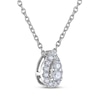 Thumbnail Image 2 of THE LEO Diamond Multi-Stone Teardrop Necklace 1/5 ct tw 14K White Gold 19&quot;