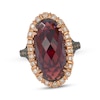 Thumbnail Image 1 of Le Vian Oval-Cut Garnet Ring 3/8 ct tw Diamonds 14K Strawberry Gold Size 7