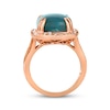 Thumbnail Image 2 of Le Vian Cushion-Cut Aquaprase Ring 1/2 ct tw Diamonds 14K Strawberry Gold Size 7