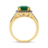 Thumbnail Image 2 of Le Vian Emerald-Cut Emerald Ring 3/8 ct tw Diamonds 14K Honey Gold Size 7