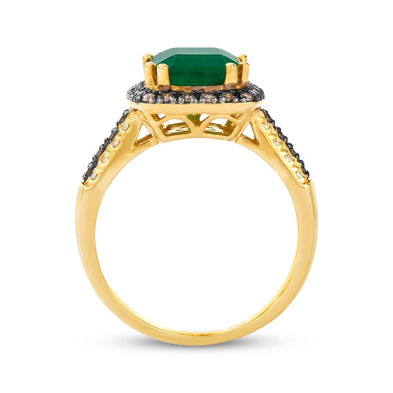 Le Vian Emerald-Cut Emerald Ring 3/8 ct tw Diamonds 14K Honey Gold | Kay