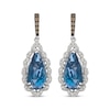 Thumbnail Image 2 of Le Vian Pear-Shaped Blue Topaz Earrings 5/8 ct tw 14K Vanilla Gold