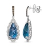 Thumbnail Image 3 of Le Vian Pear-Shaped Blue Topaz Earrings 5/8 ct tw 14K Vanilla Gold