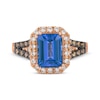 Thumbnail Image 1 of Le Vian Emerald-Cut Tanzanite Ring 1/2 ct tw Diamonds 14K Strawberry Gold Size 7