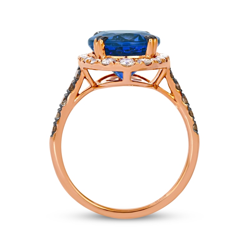 Main Image 2 of Le Vian Oval-Cut Tanzanite Ring 7/8 ct tw Diamonds 14K Strawberry Gold Size 7