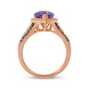 Thumbnail Image 2 of Le Vian Pear-Shaped Grape Amethyst Ring 1/2 ct tw Diamonds 14K Strawberry Gold Size 7