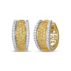 Thumbnail Image 1 of Le Vian Yellow & White Diamond Hoop Earrings 3/4 ct tw 14K Two-Tone Gold