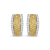 Thumbnail Image 2 of Le Vian Yellow & White Diamond Hoop Earrings 3/4 ct tw 14K Two-Tone Gold