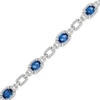 Thumbnail Image 2 of Le Vian Couture Oval-Cut Blue Sapphire Bracelet 1-1/5 ct tw Diamonds Platinum 7&quot;