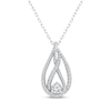 Thumbnail Image 1 of Love Ignited Diamond Flame Necklace 1 ct tw 10K White Gold 18&quot;