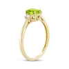 Thumbnail Image 2 of Oval-Cut Peridot & Diamond Ring 1/10 ct tw 10K Yellow Gold