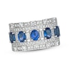 Thumbnail Image 1 of Le Vian Oval-Cut Sapphire Ring 1-1/8 ct tw Diamonds Platinum