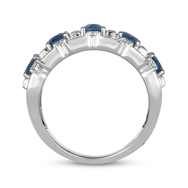 Main Image 2 of Le Vian Oval-Cut Sapphire Ring 1-1/8 ct tw Diamonds Platinum