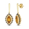 Thumbnail Image 1 of Le Vian Marquise-Cut Citrine Dangle Earrings 3/8 ct tw Diamonds 14K Honey Gold