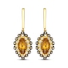 Thumbnail Image 2 of Le Vian Marquise-Cut Citrine Dangle Earrings 3/8 ct tw Diamonds 14K Honey Gold