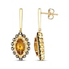 Thumbnail Image 3 of Le Vian Marquise-Cut Citrine Dangle Earrings 3/8 ct tw Diamonds 14K Honey Gold