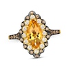 Thumbnail Image 1 of Le Vian Venetian Mosaic Marquise-Cut Citrine Ring 1/2 ct tw Diamonds 14K Honey Gold