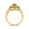 Thumbnail Image 2 of Le Vian Venetian Mosaic Marquise-Cut Citrine Ring 1/2 ct tw Diamonds 14K Honey Gold