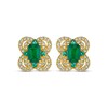 Thumbnail Image 2 of Le Vian Emerald-Cut Emerald Earrings 3/4 ct tw Diamonds 14K Honey Gold