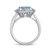 Thumbnail Image 2 of Le Vian Cushion-Cut Aquamarine Ring 1/3 ct tw Diamonds 14K Vanilla Gold