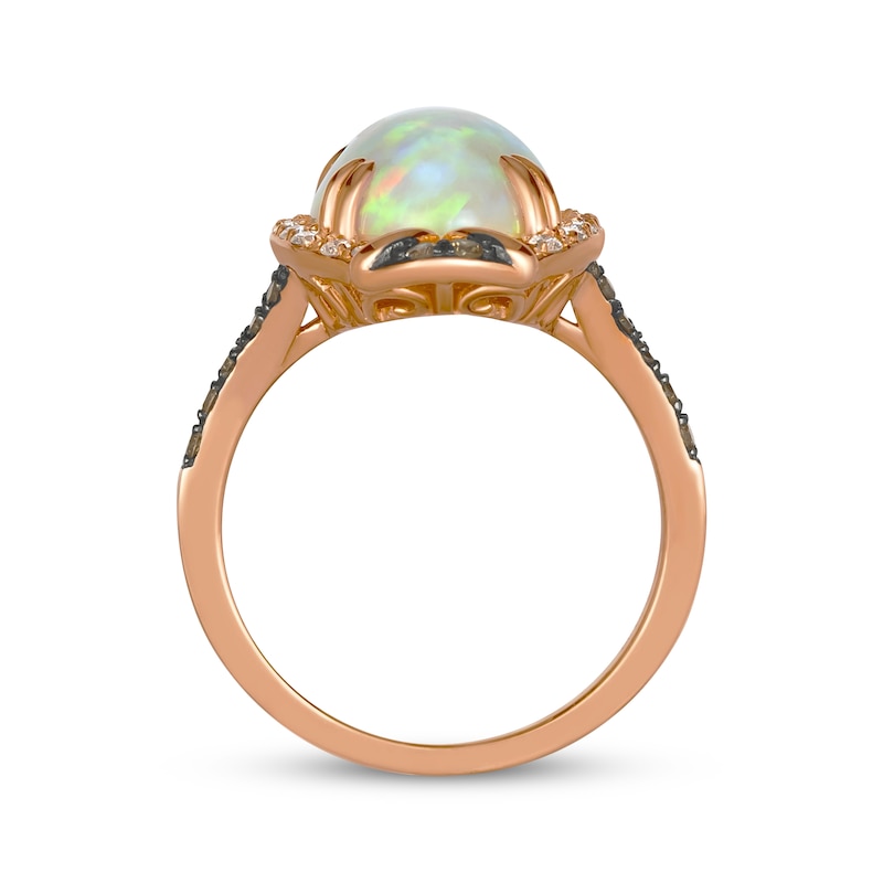 Main Image 2 of Le Vian Oval-Cut Opal Ring 3/8 ct tw Diamonds 14K Strawberry Gold