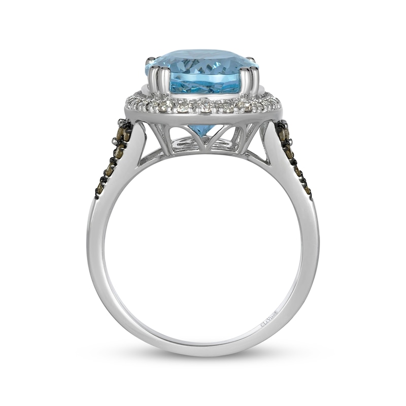 Le Vian Oval-Cut Aquamarine Ring 1/2 ct tw Diamonds 14K Vanilla Gold | Kay